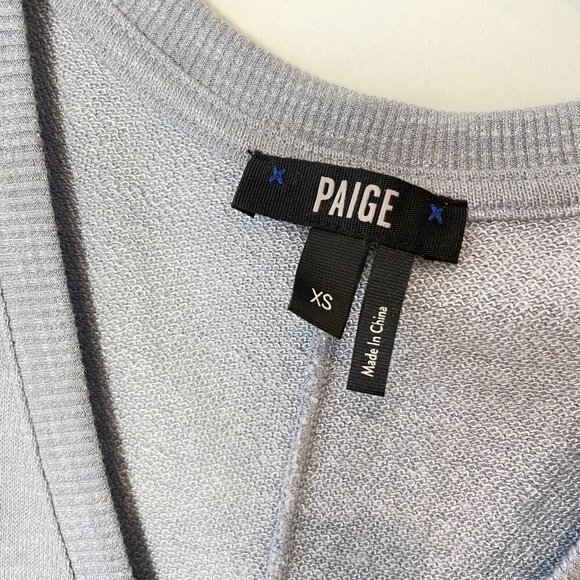 Paige Womens Sage Sleeveless Midi Tank Dress Gray XS V-neck Side Slit Casual - Picture 2 of 10